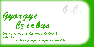 gyorgyi czirbus business card